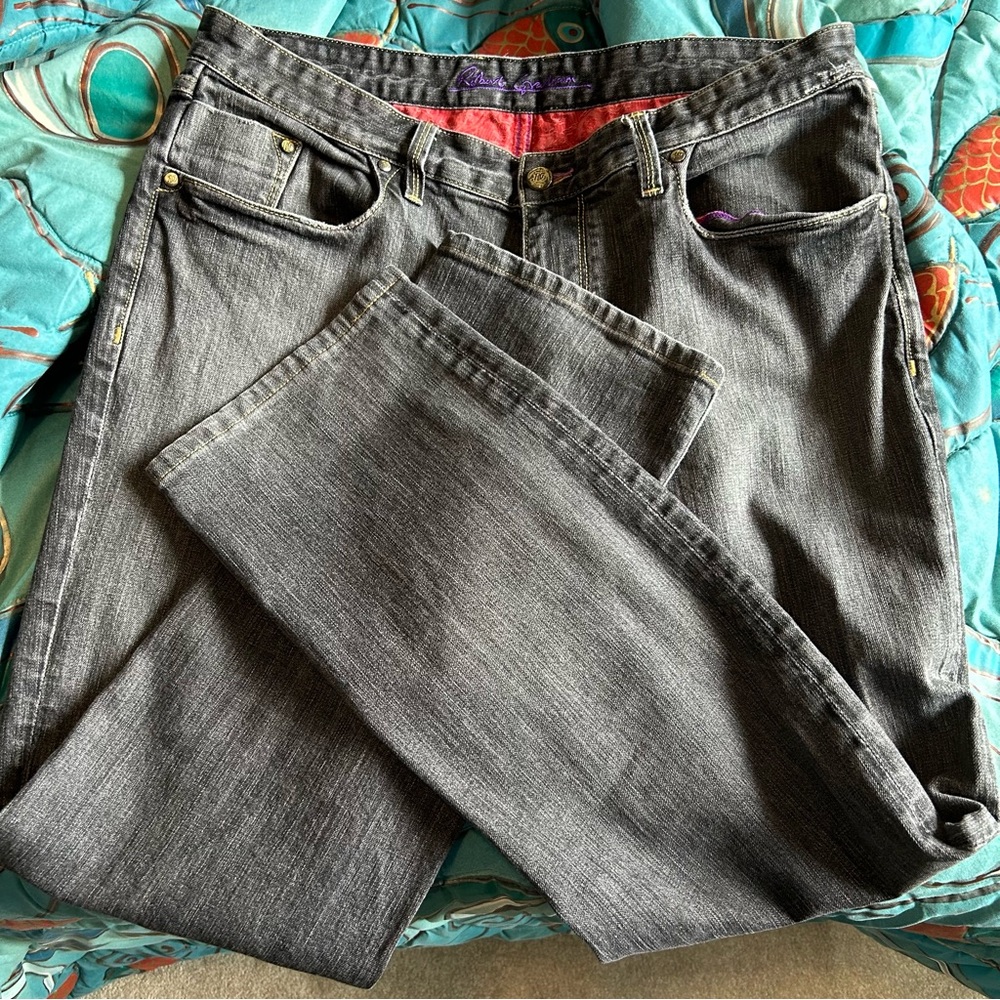 Robert Graham Men’s Jeans with typical Graham colourful material inserts
